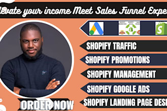 do shopify marketing sales funnel, shopify landing page, website promotion