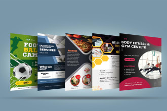 design real estate party sport food flyer with source file