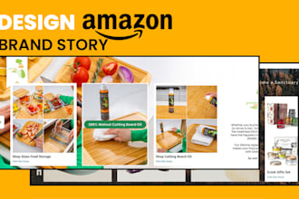 design amazon brand story, listing images, and amazon ebc,