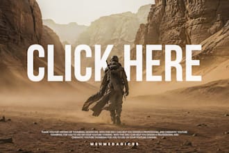 design cinematic and professional youtube thumbnail