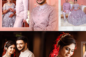 edit wedding album, pre wedding editing