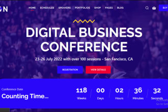 create event and conference website