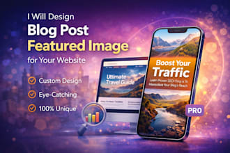 design blog post featured image for your website