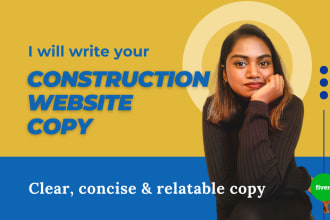 write compelling construction website content
