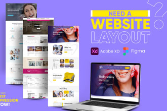create clean web page layouts with clickable prototypes in figma or xd