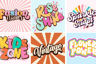 design custom hand lettering, script font logo, retro typography tshirt