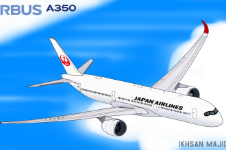 draw commercial aircraft into awesome artwork