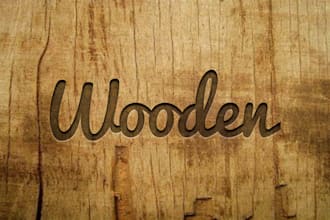 create wooden carved text for you