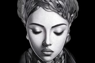 draw ink art black and white drawings pencil art concept art
