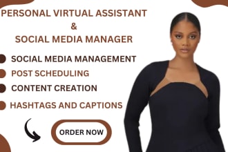 be your social media manager and personal virtual assistant