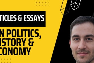 write an expert level essay on history and economy
