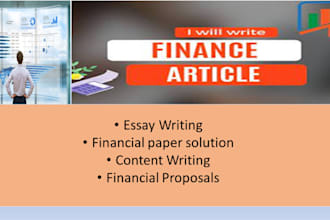 write financial contents, financial essay writing