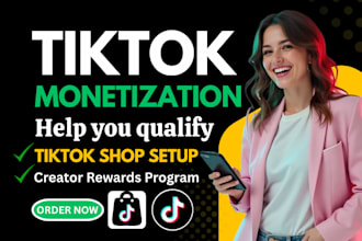 do tiktok shop setup, tiktok monetization in creator rewards program