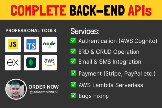 create your backend apis using node, express and mongodb