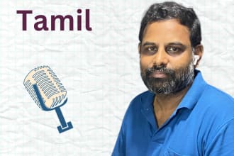 do tamil voice over for audiobook, dubbing and commercials