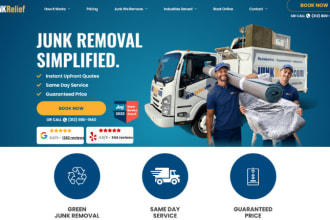 modern design junk removal website handyman hauling website