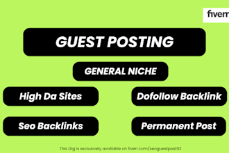 do guest post on high authority site with high da, niche edit link insertion