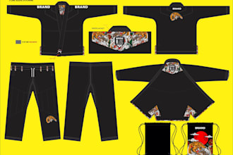 design best bjj, judo or martial art uniforms artwork