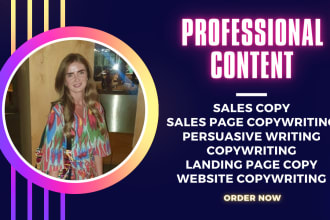 create highly persuasive sales copy and sales page copywriting