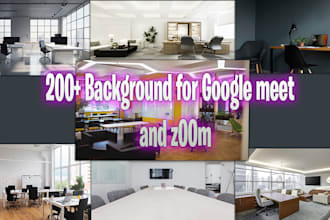 custom google meet and best zoom office background