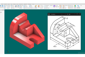 do 3d modeling, 2d technical drawings in solidworks, inventor and fusio360