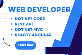 dot net core developer, web API developer