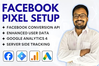 setup or fix meta facebook pixel, conversion API, server side tracking via GTM