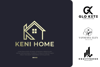 do real estate, home, mortgage, construction, property, realtor, logo design