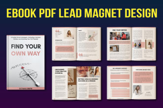 design ebook, lead magnet, workbook, PDF documents