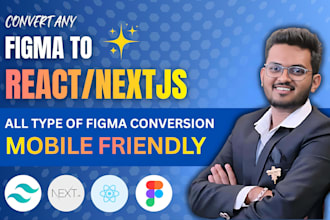 convert figma to react, react js website, react to nextjs