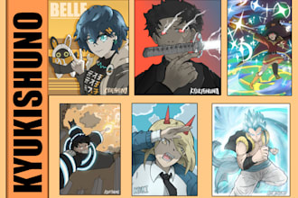 draw fanart of anime and game characters