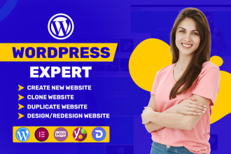 create, redesign, clone, revamp or fix wordpress website, woocommerce website