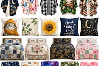 do unique hooded, pillows, quilts, fleece blankets design