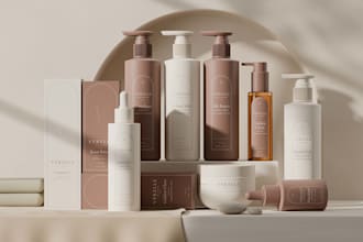 create custom skincare and cosmetic mockups and 3d renders