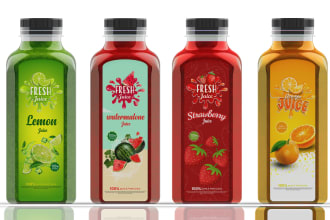 do creative liquid and juice label packaging design