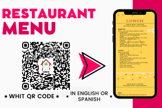 design a menu for your restaurant with qr code