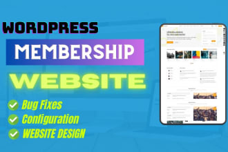 build  wordpress membership website