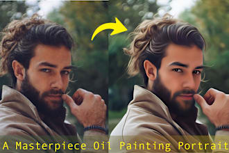 draw a digital oil painting portrait