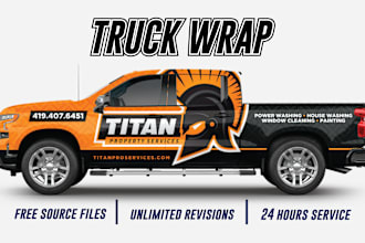 do exclusive truck wrap design, vehicle, car, bus , van wrap