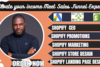 shopify landing page, shopify design, shopify marketing, sales funnel