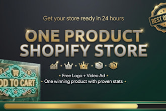 create a one product shopify store, one product store