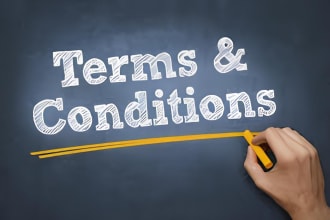 write legal website terms and conditions and gdpr privacy policy