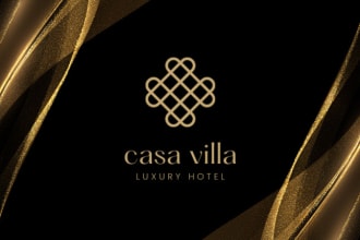 create elegant, black and gold, luxury logo