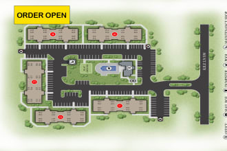 render site plan, subdivision, campground, plot map