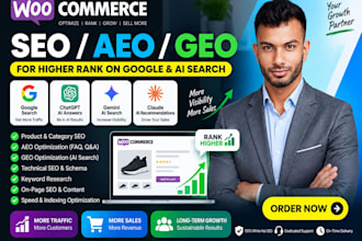 do woocommerce aeo GEO SEO for higher rank on google and ai search
