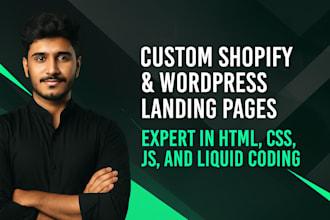 build a high converting shopify  wordpress landing page with custom code
