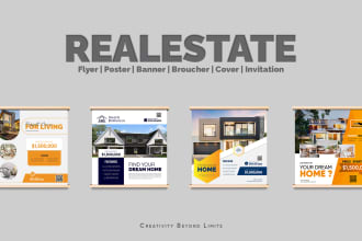 create professional real estate flyer, brochure and poster