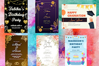 birthday card design, wedding card design, graduation card design etc