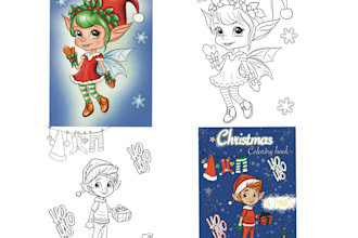 create for you pages for childrens coloring books for different holidays