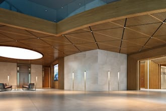 do 3d lobby modeling with cgi rendering